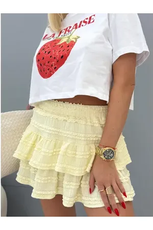 Star Style Volánová mini sukňa s gumeným pásom DEBBY