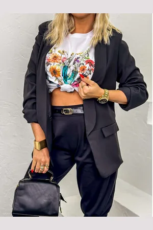 Star Style Sako s vyhrnutými rukávmi CARISSA