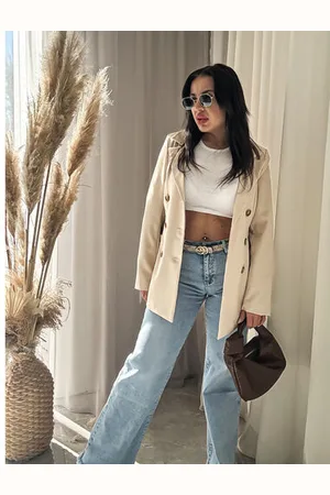 Star Style Elegantné predĺžené dámske sako ZELINDA