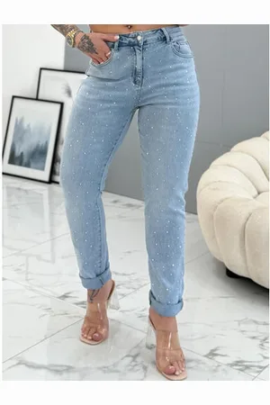 Star Style Baggy fit rifle zdobené kamienkami