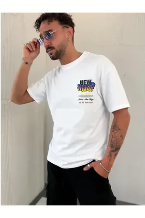 Star Style Biele pánske tričko s potlačou