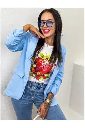 Star Style Svetlomodré dámske sako LILLA