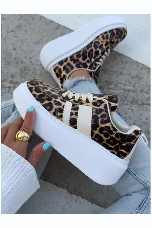 Star Style Leopardie platformové tenisky MAVELLE