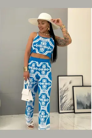 Star Style Vzorovaný pletený komplet SANTORINI+