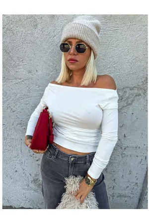 Star Style Biele tričko s dlhým rukávom ISADORA+