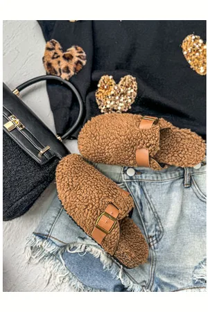 Star Style Teplé teddy papuče KARRIE+