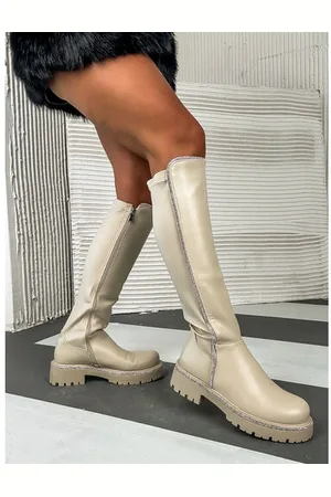 Star Style Vysoké čižmy so striebornou ozdobou ROYA+