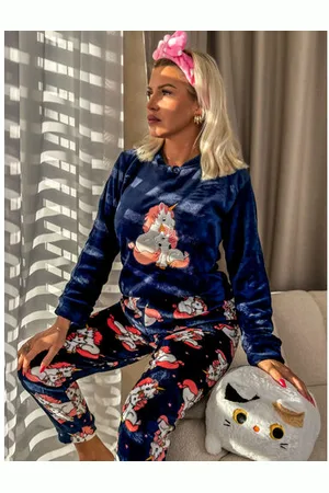 Star Style Dámske flísové pyžamo UNICORN+