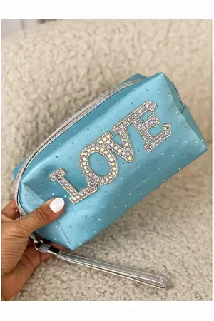 Star Style Kabelka zdobená kamienkami LOVE+ farba: blue