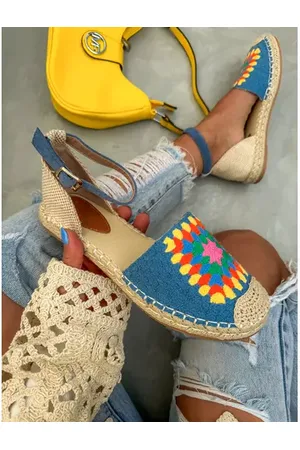 Star Style Farebné sandálové espadrilky LENORA+