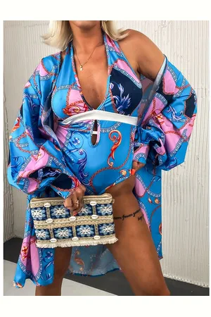 Star Style Jednodielne plavky s kaftanom MIRELA+