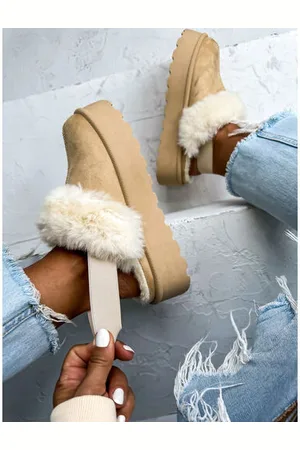 Star Style Teplé semišové papuče LETTYNA+