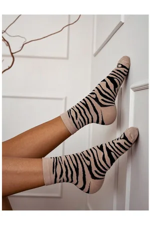 Star Style Vzorované ponožky ZEBRA+