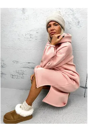 Star Style Dlhé mikinové šaty s kapucňou JAMARI+