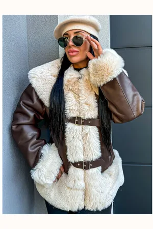 Star Style Zateplená koženková bunda s kožušinkou NOMI+