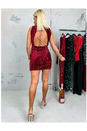 Star Style Velvet šaty zdobené flitrami CHAYA+