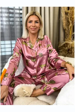 Star Style Vzorované saténové pyžamo SAFARI+