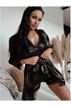 Star Style Trojdielne saténové pyžamo ALLEGRA+