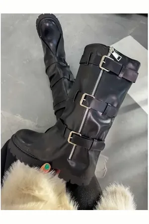 Star Style Čierne vysoké čižmy MARIONE+