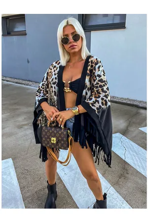 Star Style Extravagantné vzorované pončo MERIANA+