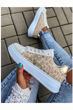 Star Style Leopardie dámske tenisky CARRY+