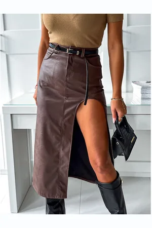 Star Style Dlhá koženková sukňa KEMINA+