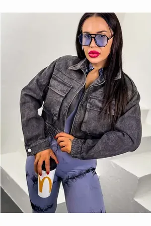 Star Style Denim bomber kabát GAMORA+