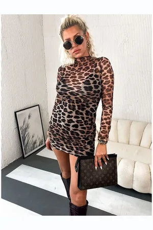 Star Style Šifónové leopardie šaty LATIFA+
