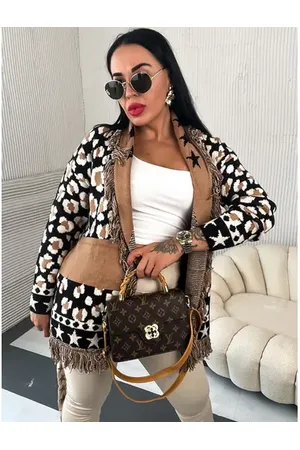 Star Style Vzorovaný kardigán s opaskom JOANNA+