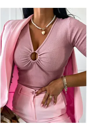 Star Style Vrúbkované tričko s 3/4 rukávom OPAL+
