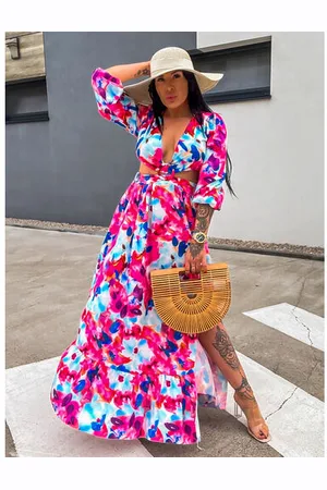 Star Style Dlhé vzorované šaty MALINDA+