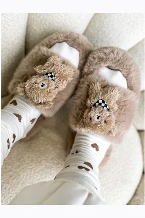 Star Style Teplé papuče s medvedíkom FIFI+