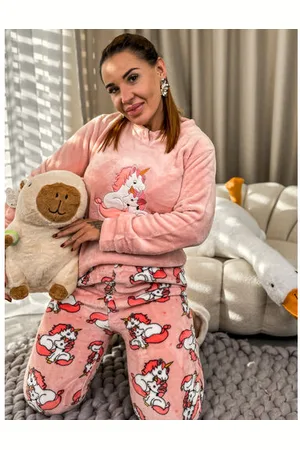 Star Style Dámske flísové pyžamo UNICORN+