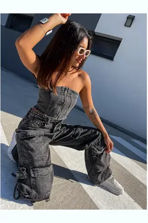 Star Style Denim top na zips SURIYA+