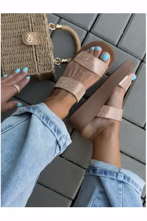 Star Style Šľapky zdobené kamienkami MANUELA