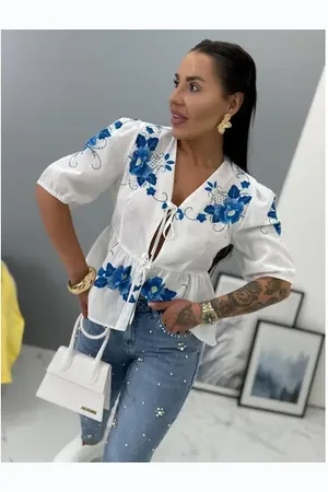 Star Style Kvetovaná dámska blúzka VANORA