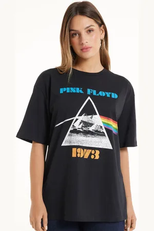 Tezenis Unisexové Tričko s Potiskem Pink Floyd Žena