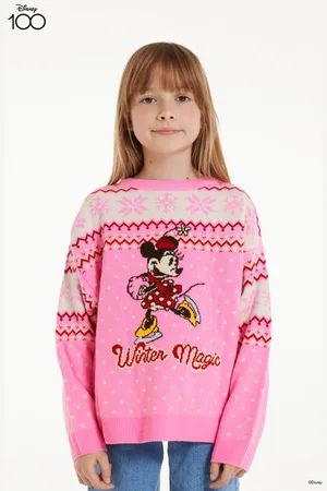 Tezenis Dívčí Triko s Dlouhým Rukávem ze Silné Bavlny Disney Dívka