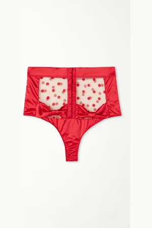 Tezenis Vysoké Nohavičkové Kalhotky s Háčky Polka Dots Žena
