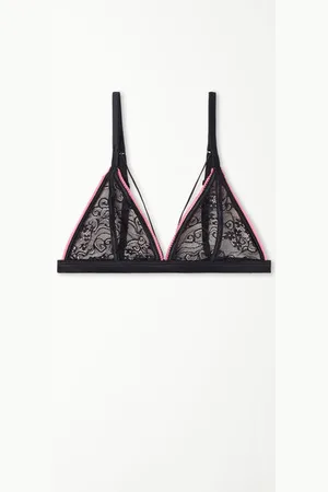 Tezenis Trojúhelníková Podprsenka Lisbon bez Výztuže Dark Rose Lace Žena
