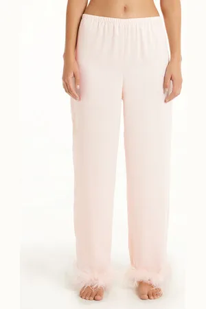 Tezenis Dlouhé Kalhoty ze Saténu s Labutěnkou Limited Edition Žena