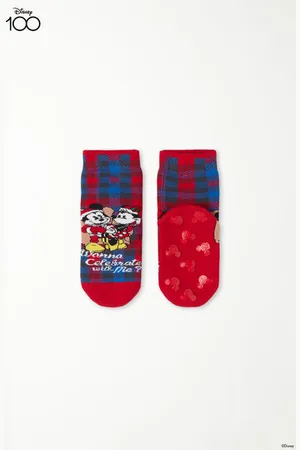 Tezenis Dětské Protiskluzové Ponožky s Potiskem Disney 100 Unisex Unisex