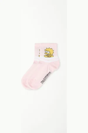 Tezenis Krátké Dívčí Ponožky s Potiskem The Simpsons Dívka