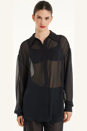 Tezenis Camicia Manica Lunga in Chiffon Žena