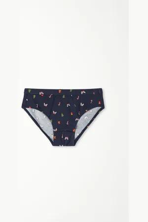 Tezenis Chlapecké Bavlněné Slipy s Vánočním Potiskem Chlapec