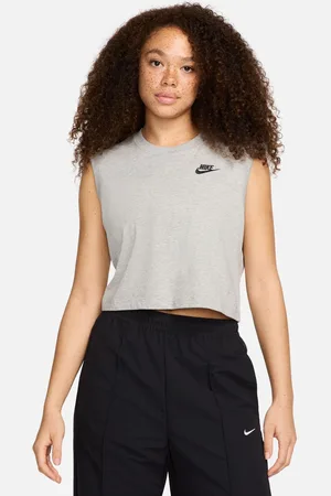 Nike Sportswear Club Wmns Sleeveless Cropped Top Heather Grey