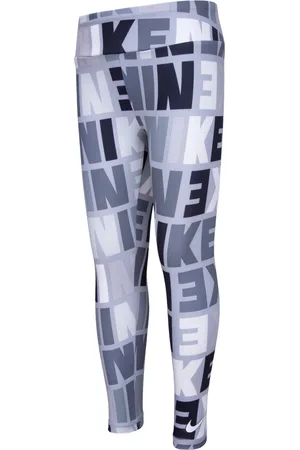 Nike Girls Block Print AOP Leggings Light Smoke Grey