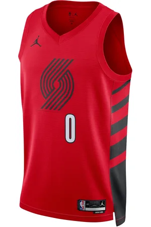 Jordan Dri-FIT NBA Portland Trail Blazers Damian Liliard Statement Edition Swingman Jersey University Red