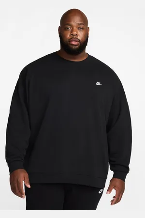 Nike Club Fleece Oversized French Terry Crewneck Black