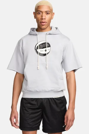 Nike Dri-FIT Standard Issue Short-Sleeve Hoodie Wolf Grey